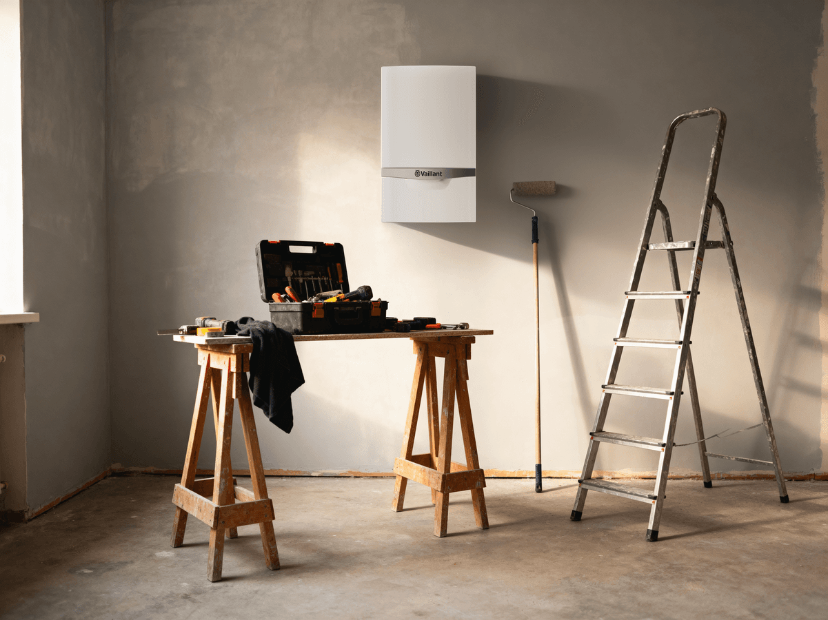[This image is AI generated] ecoTEC plus VU 48 - 65 kW scene view