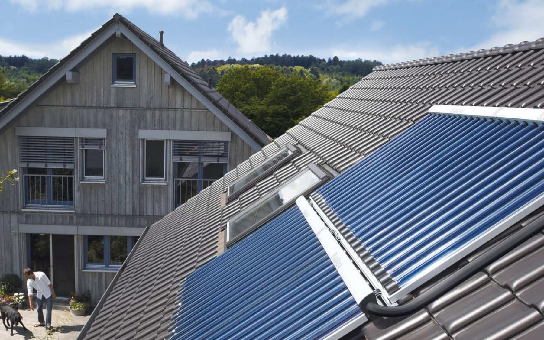 Solar panels on a roof