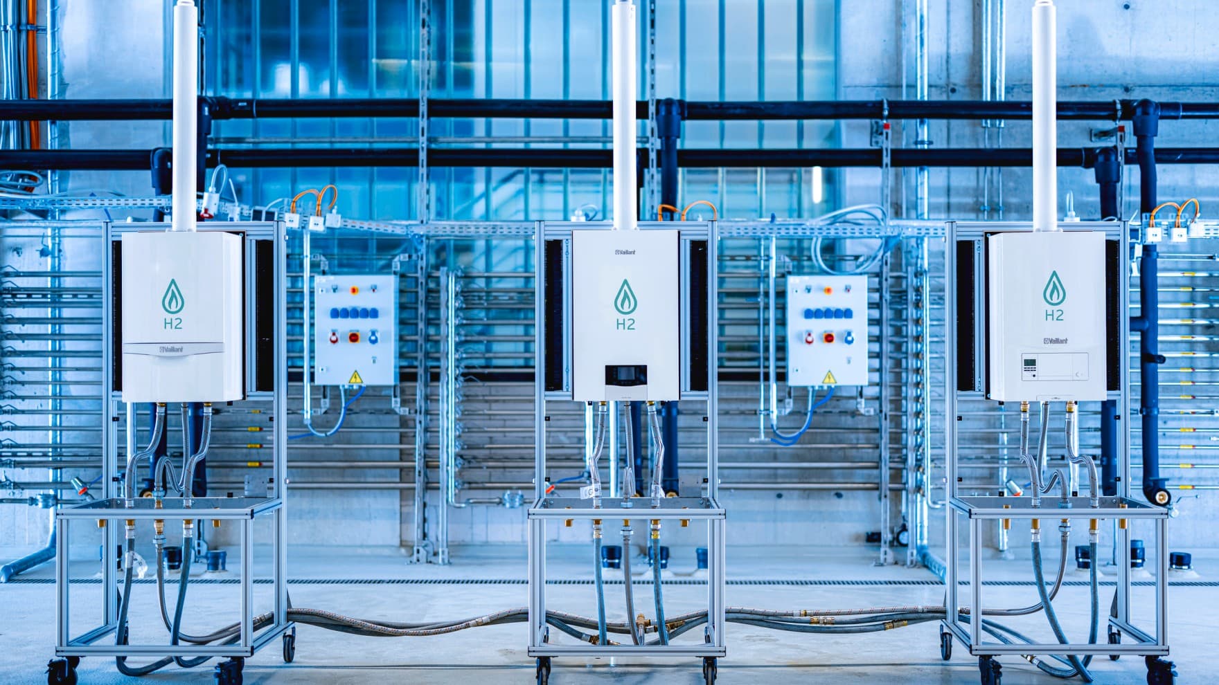 Chaudière Vaillant dans l'unité d'essai