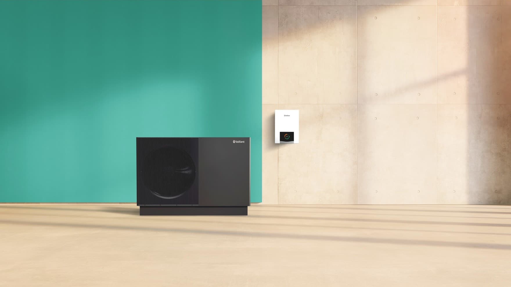 A hybrid system combines a heat pump with gas heating