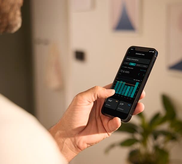 smartphone showing average energy usage