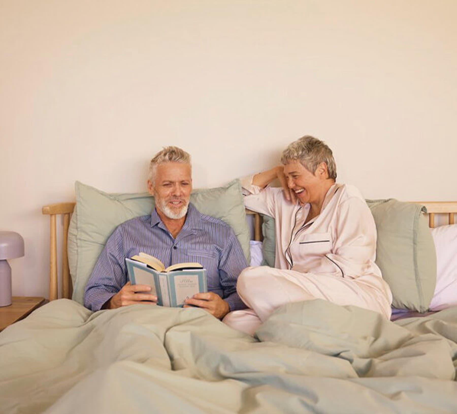 Couple lying in bed