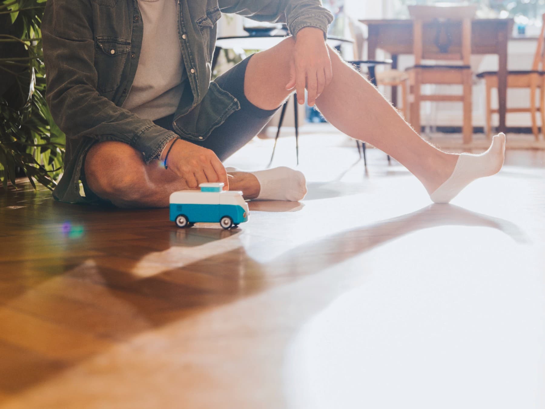 Man sitting on the floor