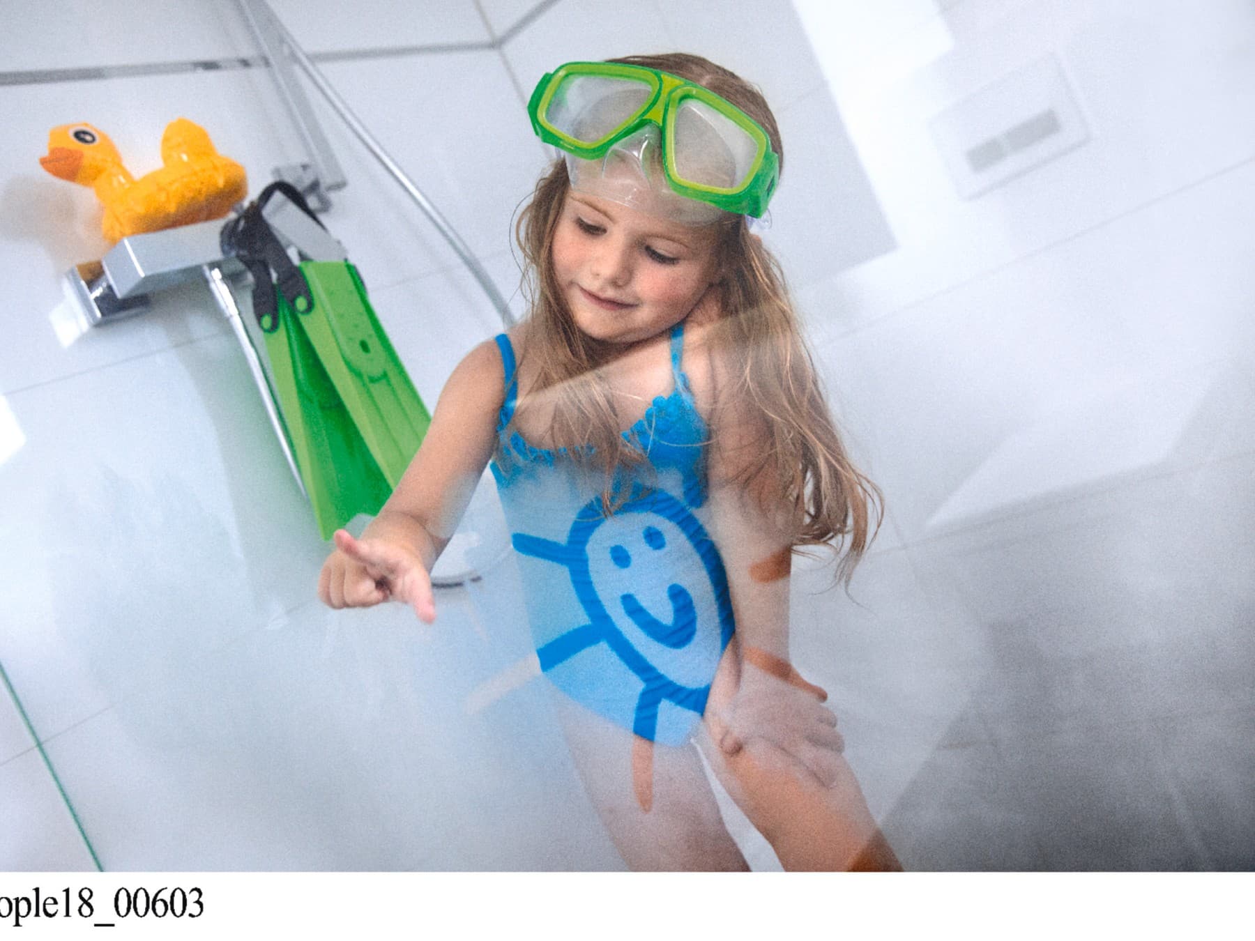 Child taking a shower