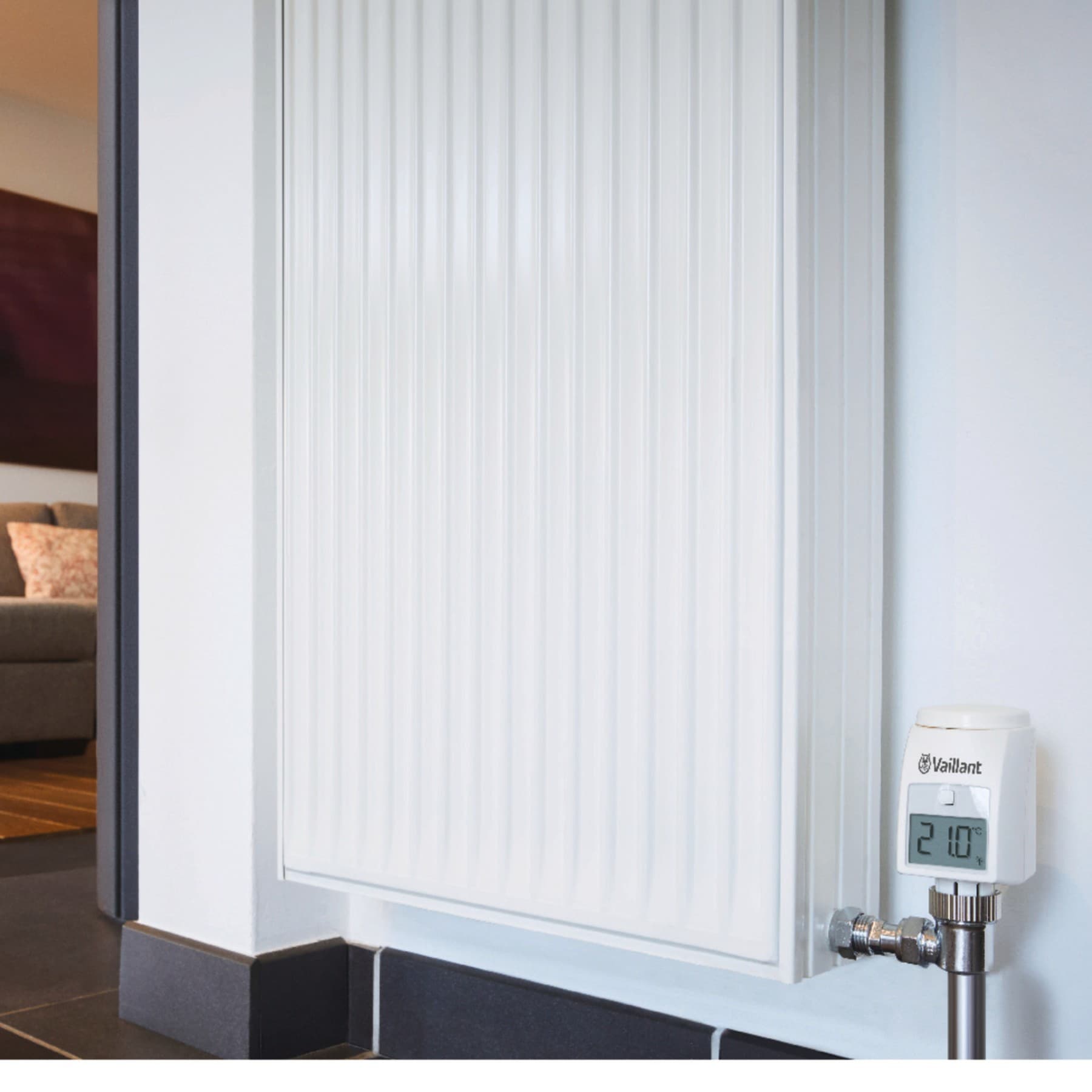Radiator in a living room