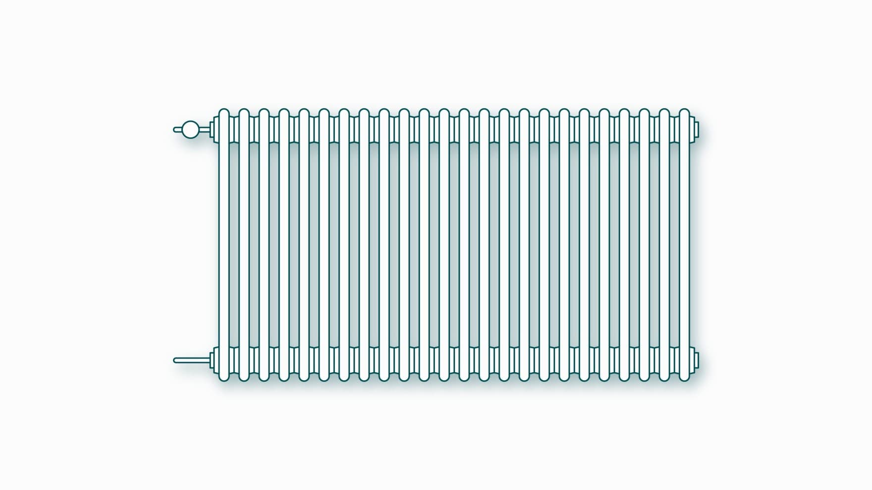 Scribble of a steel cast iron radiator
