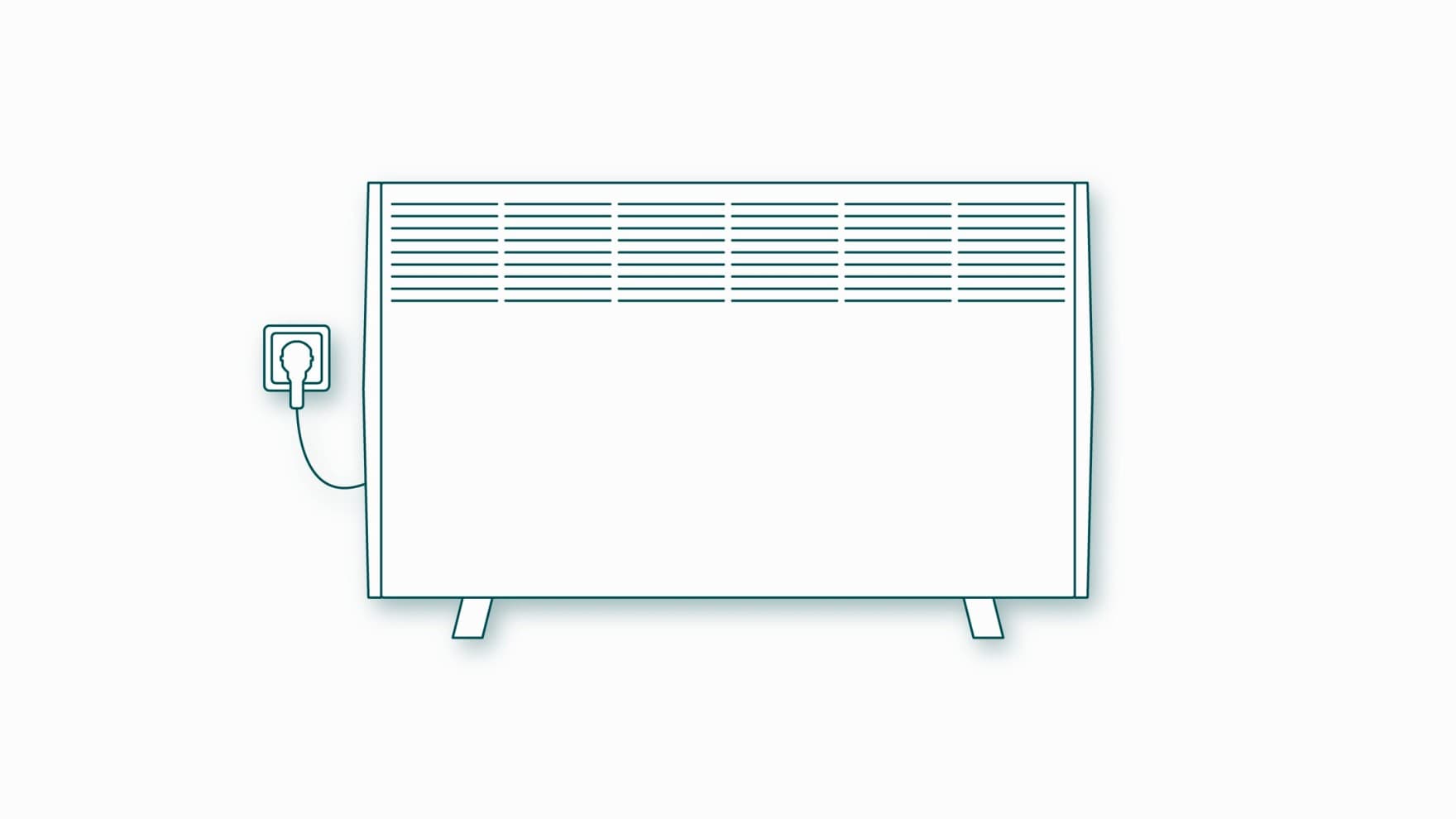 Scribble graphic of a convector radiator