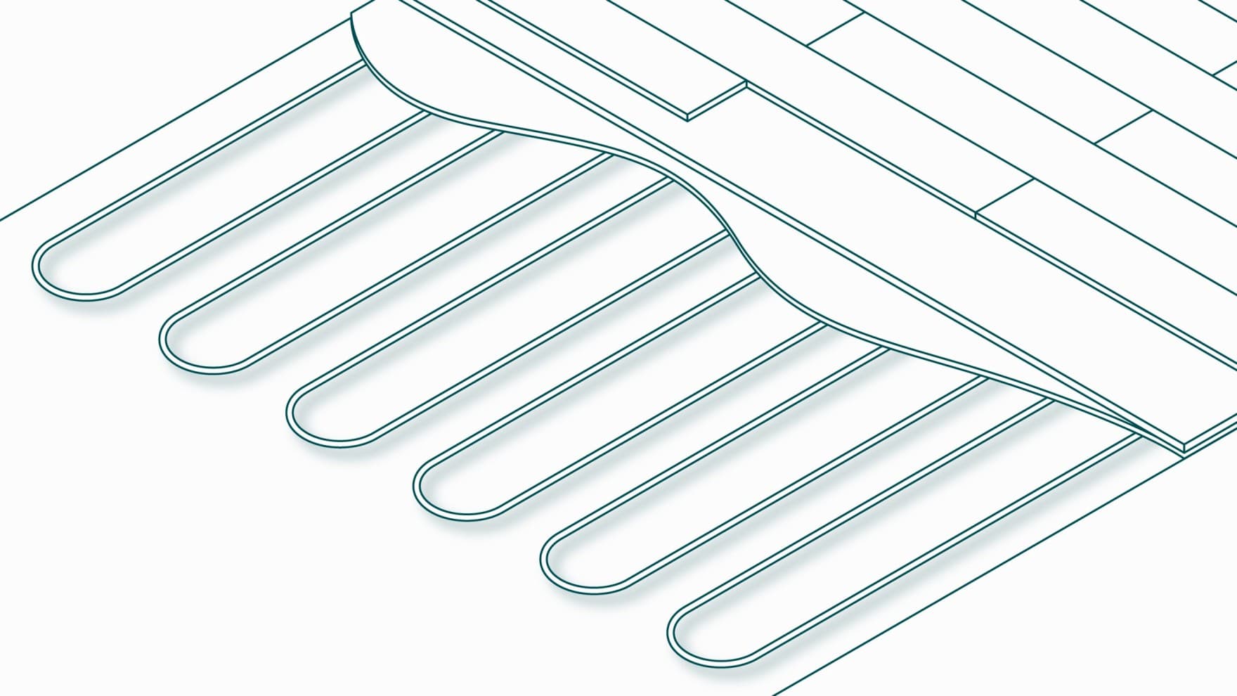 Scribble of an underfloor heating