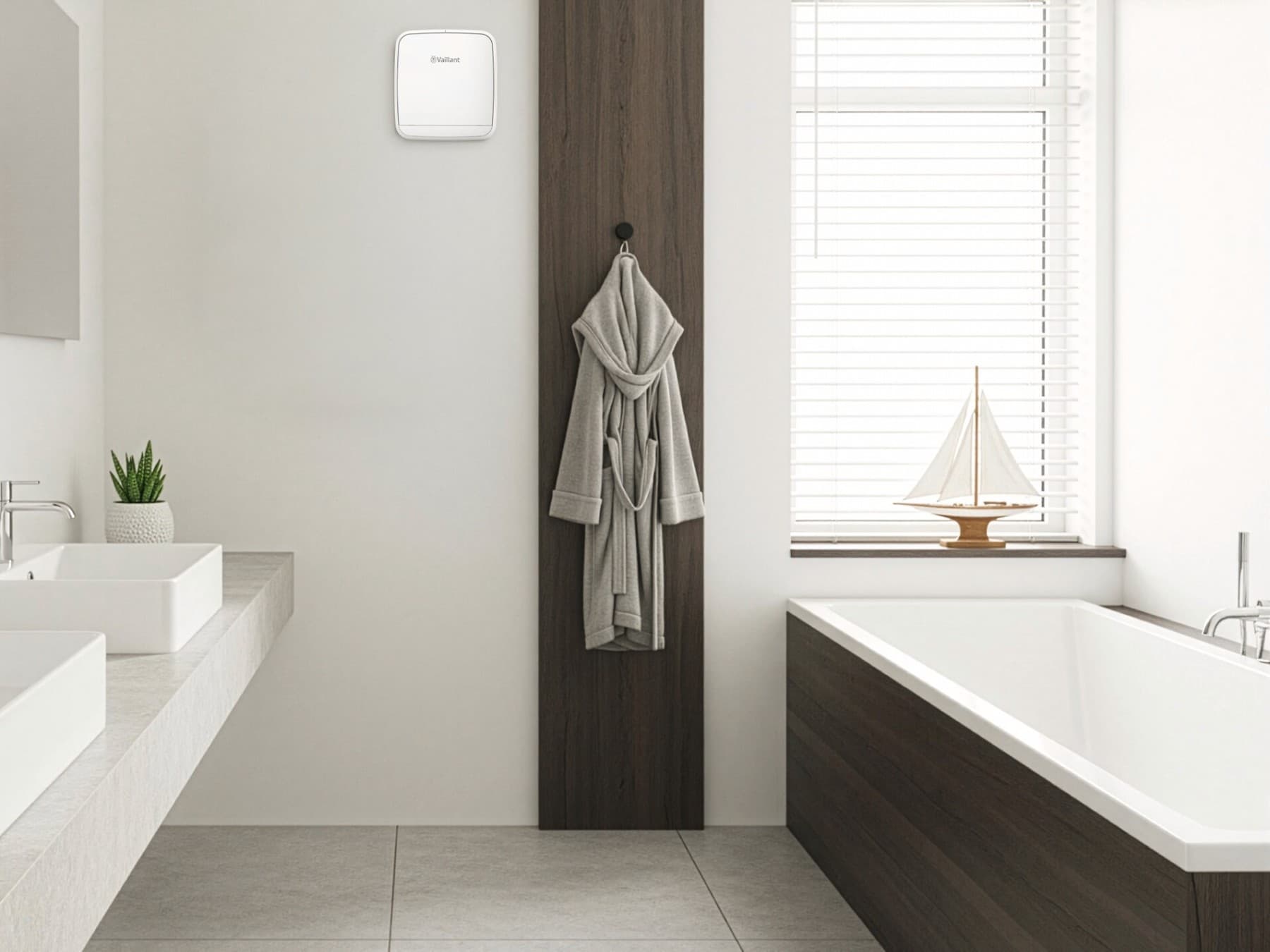 Un échangeur de chaleur dans la salle de bain