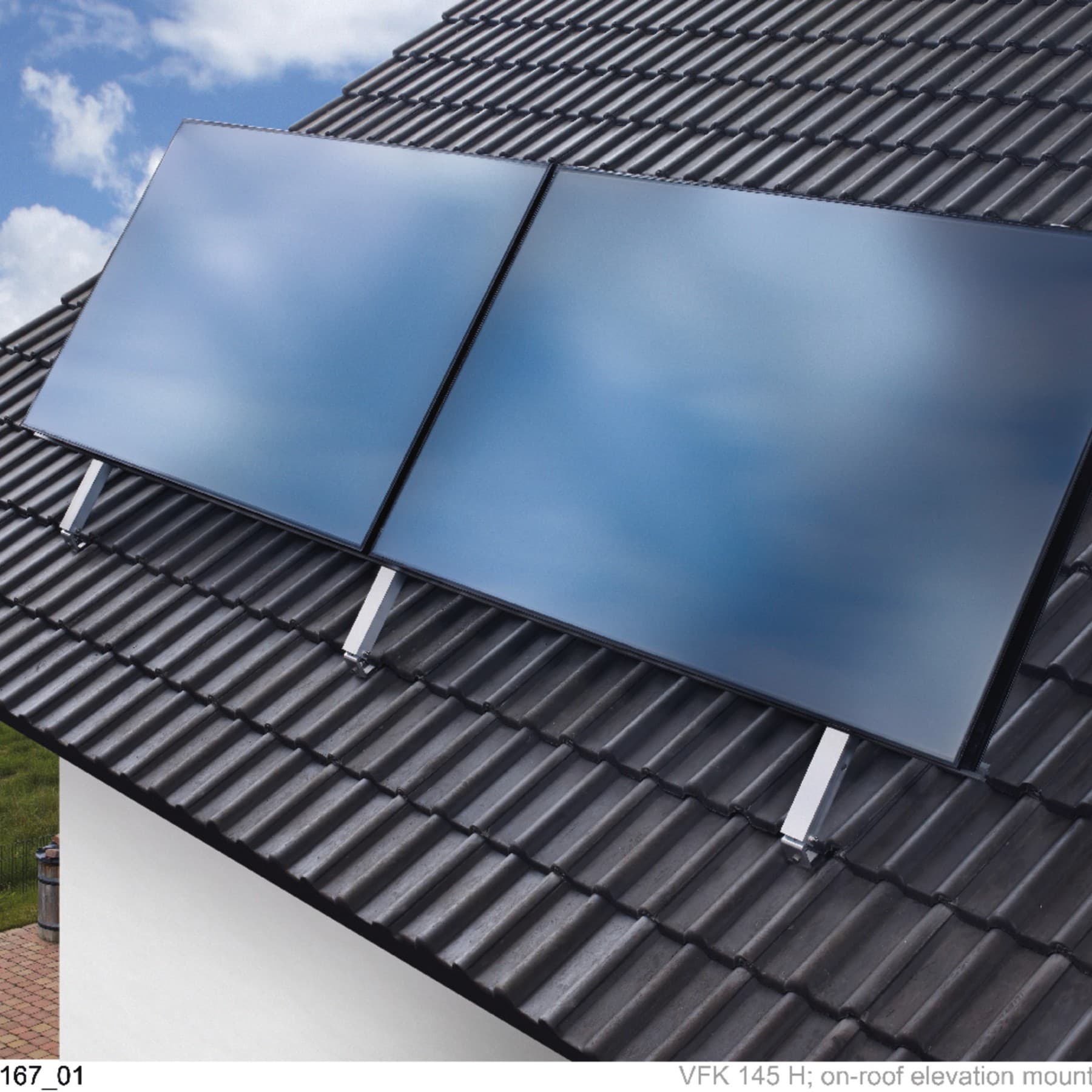 Solar panels on a roof